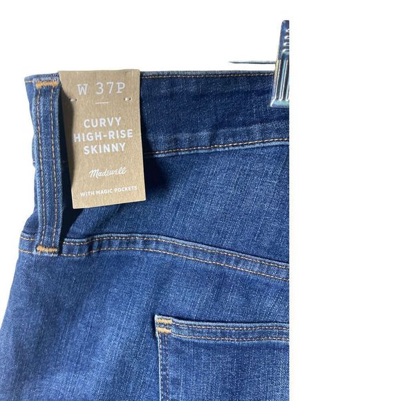Madewell Petite Curvy High-rise Skinny Jeans In Moreaux Wash Size 37 NWT - Picture 7 of 10